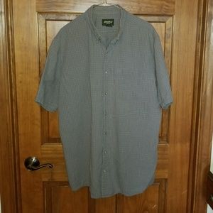 Eddie Bauer Short Sleeve Seersucker Shirt XL Tall
